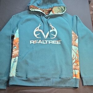 Womens Realtree Teal Realtree Edge Camo Hoodie SIZE M